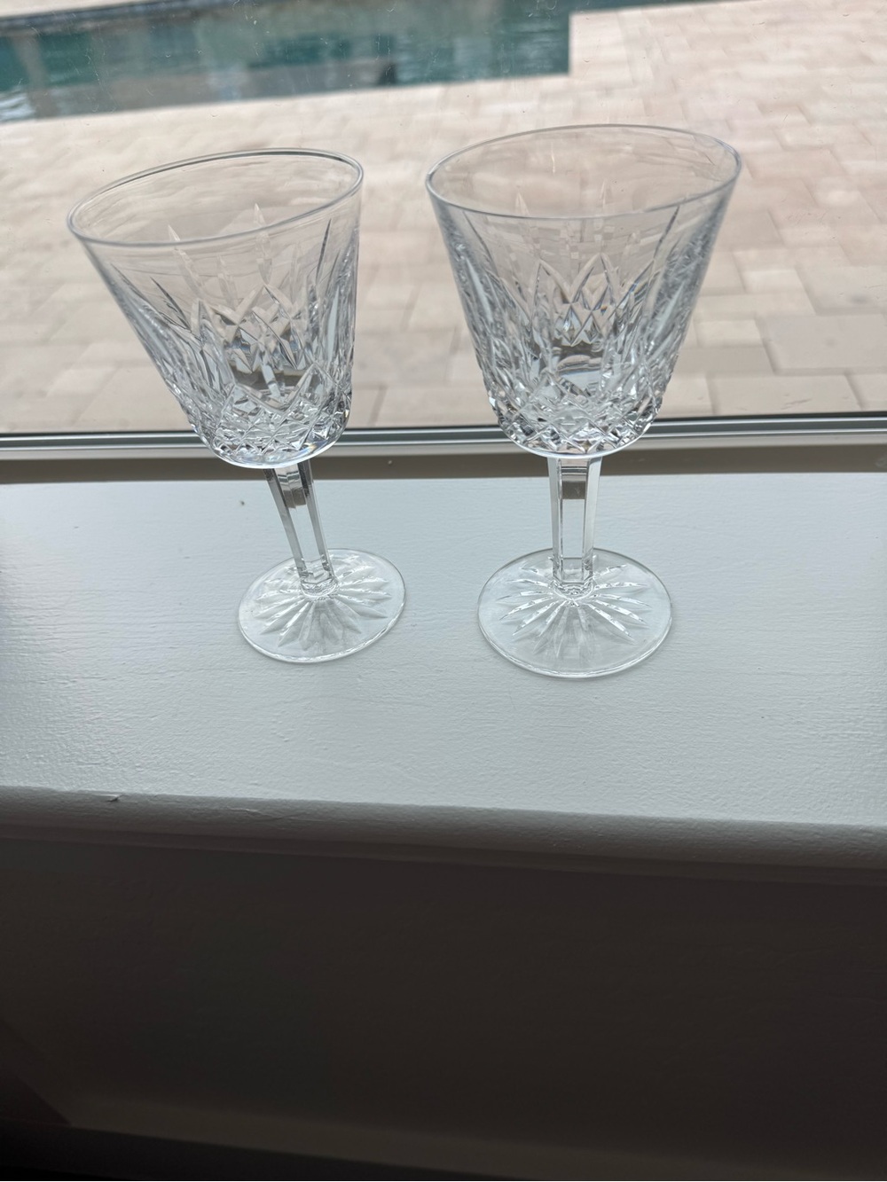 Waterford Crystal Lismore Claret Wine Glasses Set of 2 | EUC